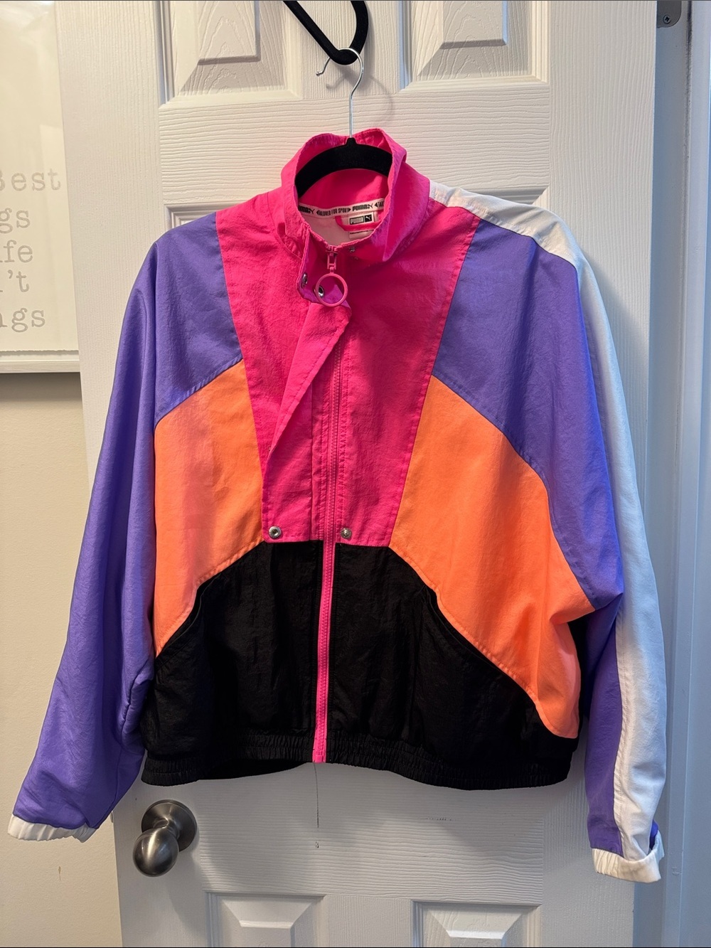 Puma Colorblock Bomber Jacket - Funnel Neck - Picture 3 of 10